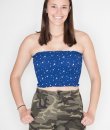 Star Print Smocked Tube Top by Wild Honey