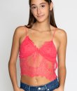 Mesh Lace Embroidered Bralette Top by HYFVE