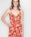 Floral Surplice Dress by Timing