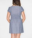 Deep V Smocked Waist Dress by Listicle