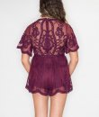 Embroidered Deep V Lace Romper by Wild Honey