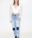 Slouch Patched Jeans by Insane Gene