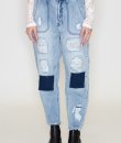 Slouch Patched Jeans by Insane Gene