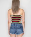 Striped Zipper Crop Top by Timing