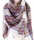White Plaid Blanket Scarf by Love of Fashion