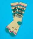 I Like Dogs More Than People Socks by Gumball Poodle